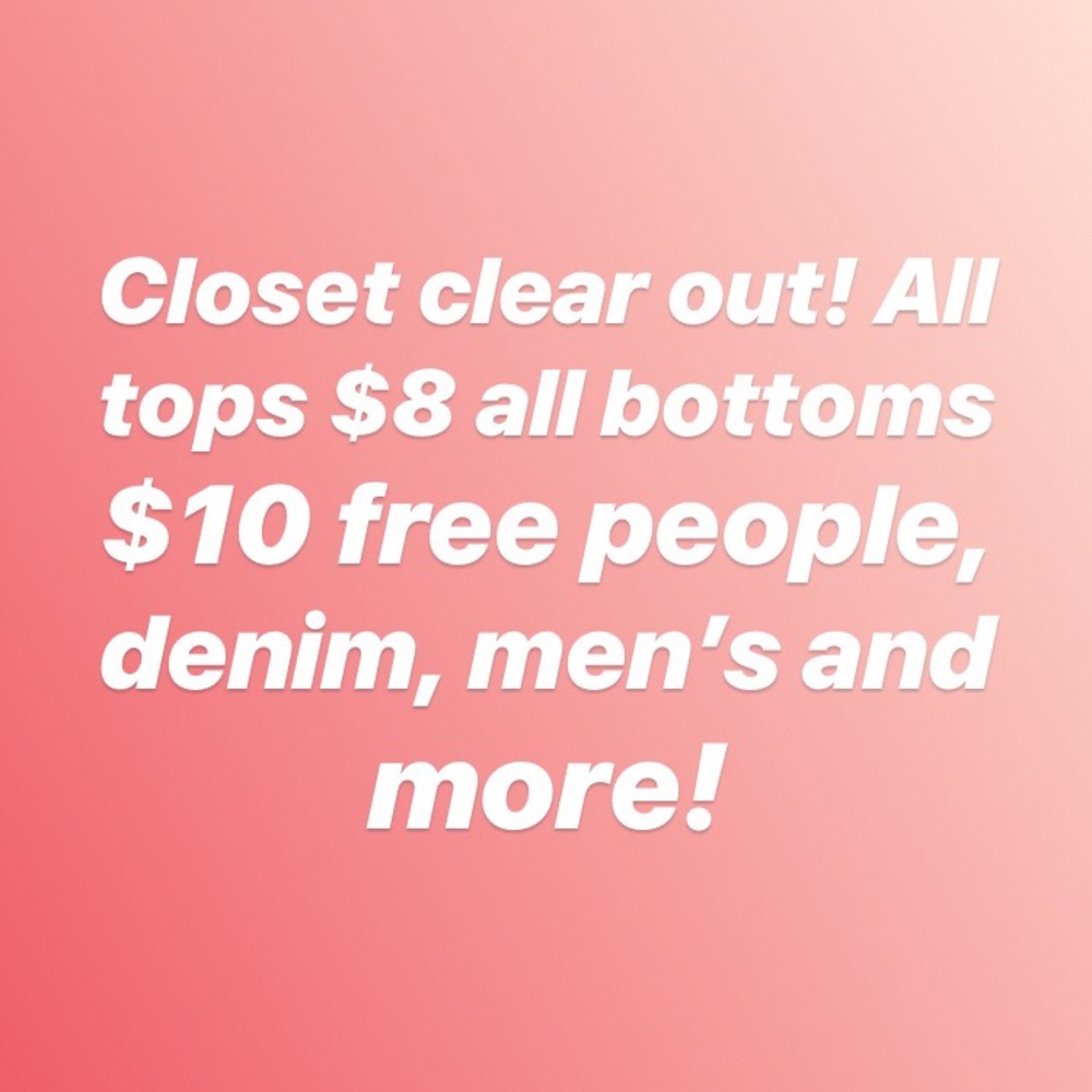 Closet clear out!